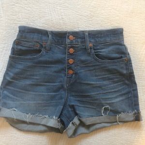 Madewell High Rise Jean Cut Off Shorts